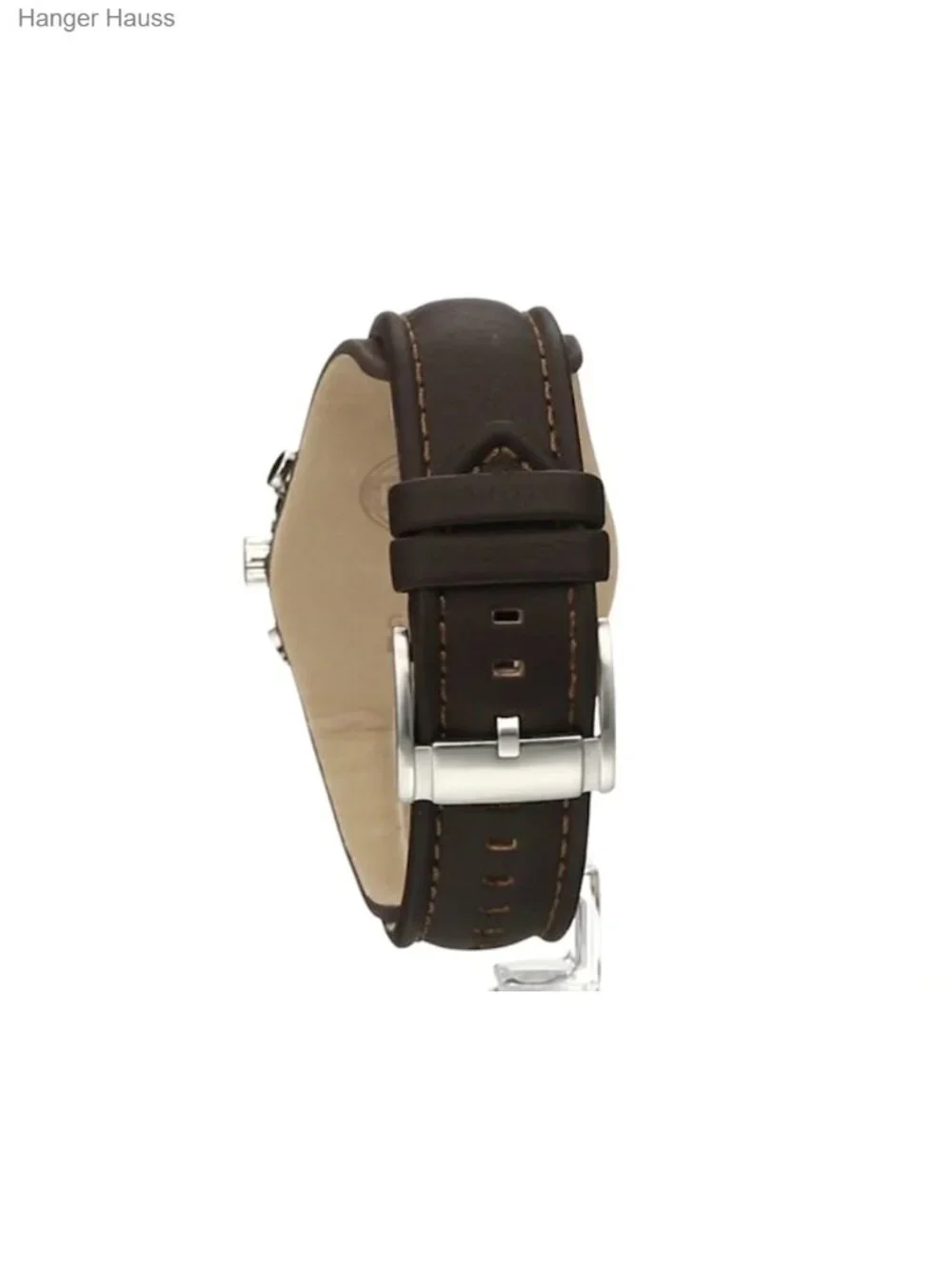 Quartz Chronograph Leather Watch for Men Water Resistant